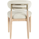  Color_Cream -- Riccio Cream Performance Fabric Upholstered Dining Side Chair IMAGE 3