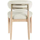  Meridian Riccio Cream Performance Fabric Upholstered Dining Side Chair IMAGE 3