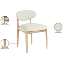  Color_Cream -- Riccio Cream Performance Fabric Upholstered Dining Side Chair IMAGE 7