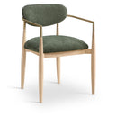  Meridian Riccio Olive Performance Fabric Upholstered Dining Arm Chair IMAGE 1