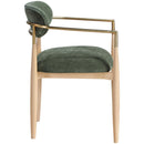  Meridian Riccio Olive Performance Fabric Upholstered Dining Arm Chair IMAGE 3