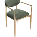  Color_Olive -- Riccio Olive Performance Fabric Upholstered Dining Arm Chair IMAGE 5