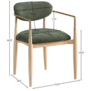  Color_Olive -- Riccio Olive Performance Fabric Upholstered Dining Arm Chair IMAGE 8