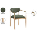  Meridian Riccio Olive Performance Fabric Upholstered Dining Arm Chair IMAGE 9