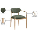 Color_Olive -- Riccio Olive Performance Fabric Upholstered Dining Arm Chair IMAGE 9