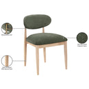  Meridian Riccio Olive Performance Fabric Upholstered Dining Side Chair IMAGE 9