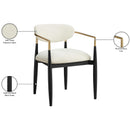  Meridian Riccio Beige Performance Fabric Upholstered Dining Arm Chair IMAGE 10
