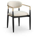  Meridian Riccio Beige Performance Fabric Upholstered Dining Arm Chair IMAGE 1