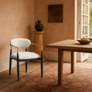  Meridian Riccio Beige Performance Fabric Upholstered Dining Arm Chair IMAGE 2