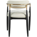  Meridian Riccio Beige Performance Fabric Upholstered Dining Arm Chair IMAGE 5