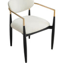  Meridian Riccio Beige Performance Fabric Upholstered Dining Arm Chair IMAGE 7
