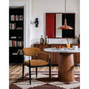  Color_Cognac -- Riccio Cognac Performance Fabric Upholstered Dining Arm Chair IMAGE 2