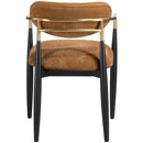  Color_Cognac -- Riccio Cognac Performance Fabric Upholstered Dining Arm Chair IMAGE 4