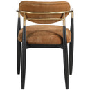  Meridian Riccio Cognac Performance Fabric Upholstered Dining Arm Chair IMAGE 4