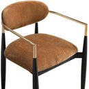  Color_Cognac -- Riccio Cognac Performance Fabric Upholstered Dining Arm Chair IMAGE 6