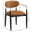  Color_Cognac -- Riccio Cognac Performance Fabric Upholstered Dining Arm Chair IMAGE 8