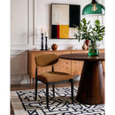  Color_Cognac -- Riccio Cognac Performance Fabric Upholstered Dining Side Chair IMAGE 2
