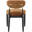  Color_Cognac -- Riccio Cognac Performance Fabric Upholstered Dining Side Chair IMAGE 4