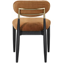 Meridian Riccio Cognac Performance Fabric Upholstered Dining Side Chair IMAGE 4