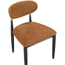  Color_Cognac -- Riccio Cognac Performance Fabric Upholstered Dining Side Chair IMAGE 6