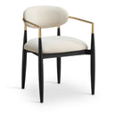  Meridian Riccio Cream Performance Fabric Upholstered Dining Arm Chair IMAGE 1