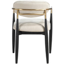  Color_Cream -- Riccio Cream Performance Fabric Upholstered Dining Arm Chair IMAGE 5