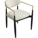  Meridian Riccio Cream Performance Fabric Upholstered Dining Arm Chair IMAGE 6