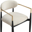  Meridian Riccio Cream Performance Fabric Upholstered Dining Arm Chair IMAGE 7