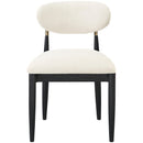  Color_Cream -- Riccio Cream Performance Fabric Upholstered Dining Side Chair IMAGE 2