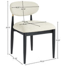  Color_Cream -- Riccio Cream Performance Fabric Upholstered Dining Side Chair IMAGE 8