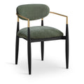  Color_Olive -- Riccio Olive Performance Fabric Upholstered Dining Arm Chair IMAGE 1