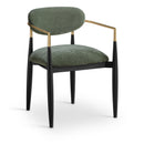  Color_Olive -- Riccio Olive Performance Fabric Upholstered Dining Arm Chair IMAGE 1