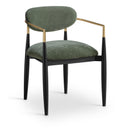  Meridian Riccio Olive Performance Fabric Upholstered Dining Arm Chair IMAGE 1