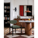  Color_Olive -- Riccio Olive Performance Fabric Upholstered Dining Arm Chair IMAGE 2