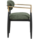  Color_Olive -- Riccio Olive Performance Fabric Upholstered Dining Arm Chair IMAGE 3