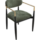  Color_Olive -- Riccio Olive Performance Fabric Upholstered Dining Arm Chair IMAGE 5