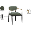  Color_Olive -- Riccio Olive Performance Fabric Upholstered Dining Arm Chair IMAGE 9