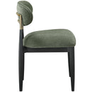  Color_Olive -- Riccio Olive Performance Fabric Upholstered Dining Side Chair IMAGE 3