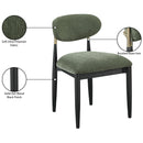  Meridian Riccio Olive Performance Fabric Upholstered Dining Side Chair IMAGE 9