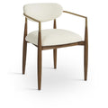  Meridian Riccio Beige Performance Fabric Upholstered Dining Arm Chair IMAGE 1