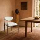  Meridian Riccio Beige Performance Fabric Upholstered Dining Arm Chair IMAGE 2