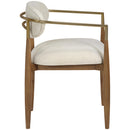  Meridian Riccio Beige Performance Fabric Upholstered Dining Arm Chair IMAGE 4