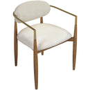  Meridian Riccio Beige Performance Fabric Upholstered Dining Arm Chair IMAGE 6