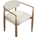  Meridian Riccio Beige Performance Fabric Upholstered Dining Arm Chair IMAGE 7