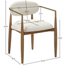  Meridian Riccio Beige Performance Fabric Upholstered Dining Arm Chair IMAGE 9