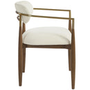  Color_Cream -- Riccio Cream Performance Fabric Upholstered Dining Arm Chair IMAGE 4
