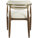  Color_Cream -- Riccio Cream Performance Fabric Upholstered Dining Arm Chair IMAGE 5