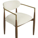  Color_Cream -- Riccio Cream Performance Fabric Upholstered Dining Arm Chair IMAGE 7