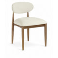  Color_Cream -- Riccio Cream Performance Fabric Upholstered Dining Side Chair IMAGE 1