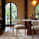  Meridian Riccio Cream Performance Fabric Upholstered Dining Side Chair IMAGE 2